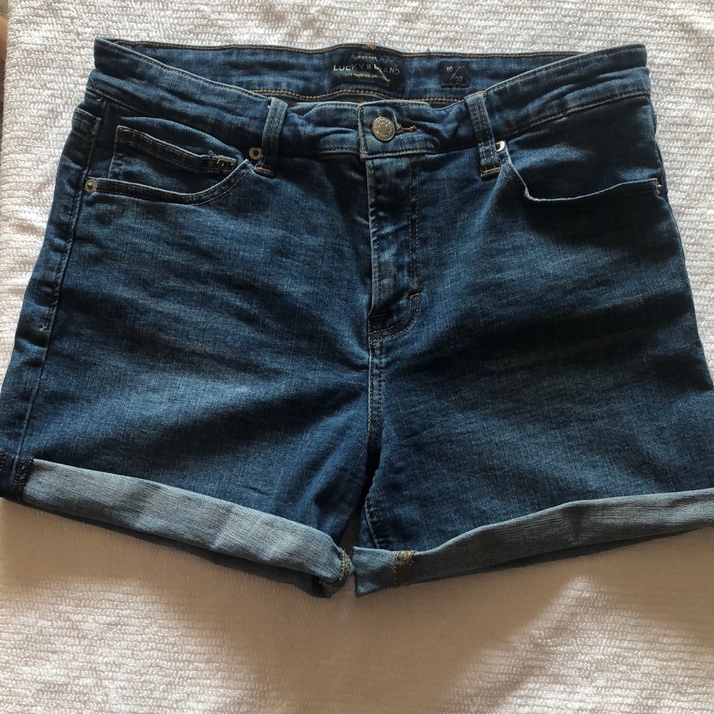 Pre-owned Lucky Brand Blue Jean Ava Short size 10/30